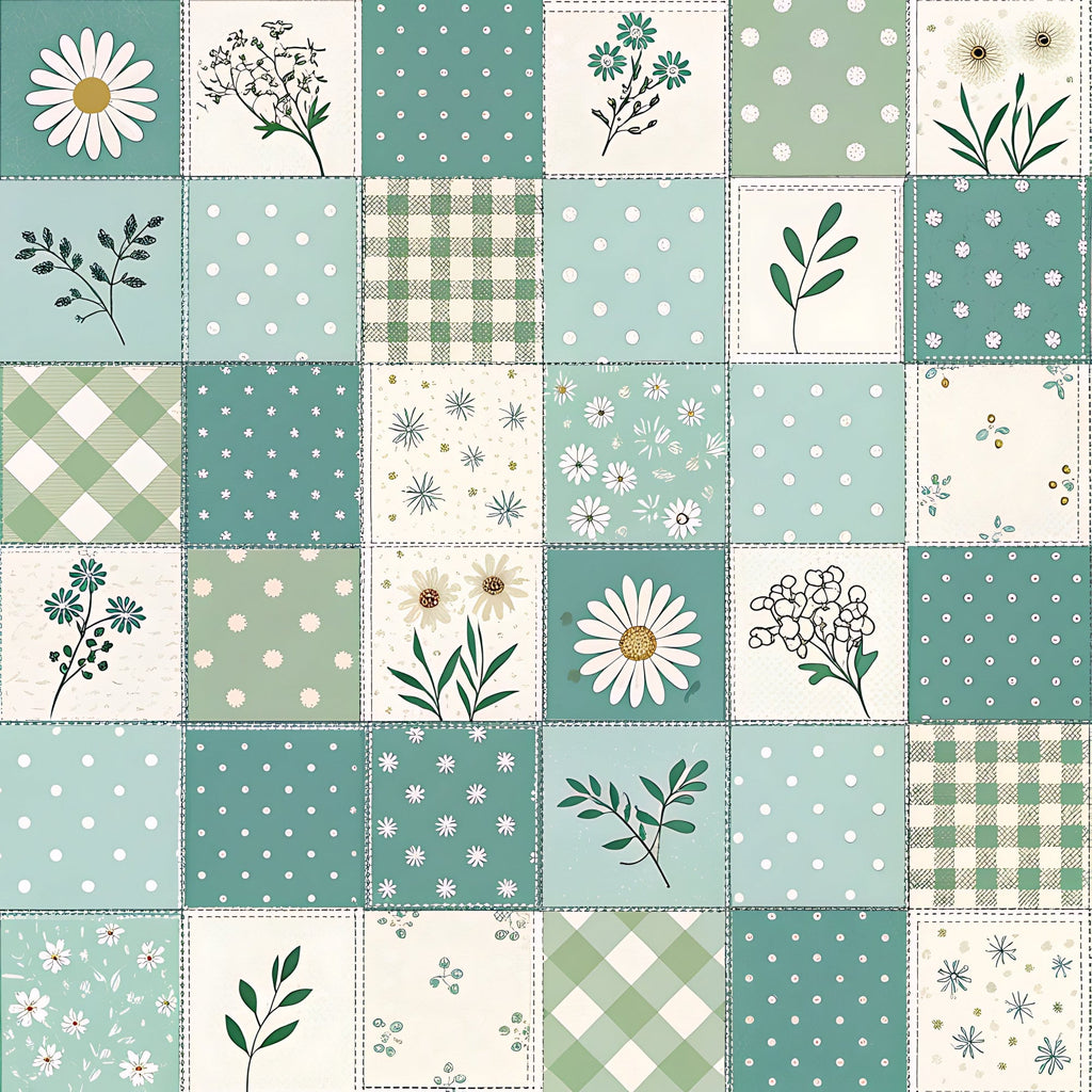Stitched Meadow Pattern 19 Minky Fabric