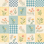 Stitched Meadow Pattern 5 Minky Fabric