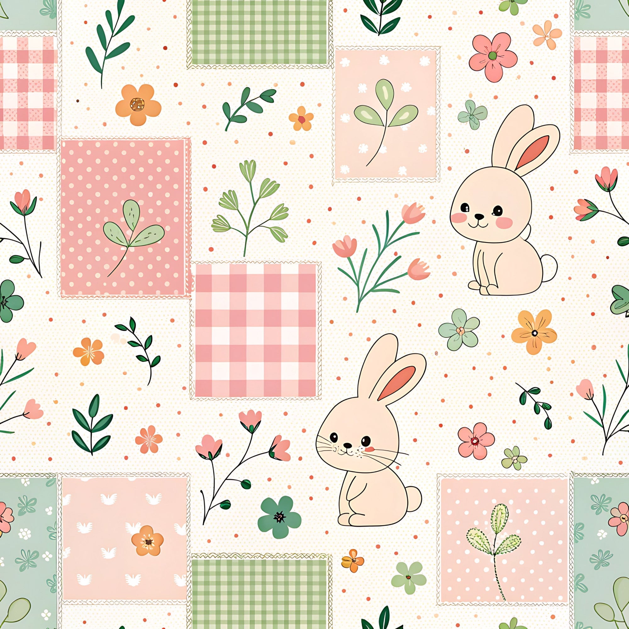 Stitched Meadow Pattern 8 Minky Fabric