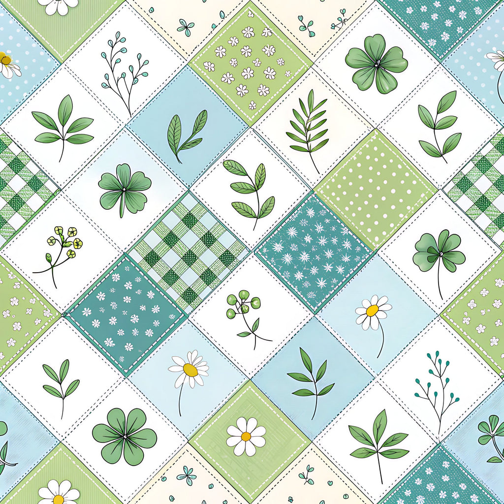 Stitched Meadow Pattern 9 Minky Fabric
