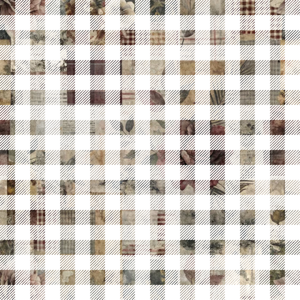 Heirloom Collage Pattern 16 Minky Fabric