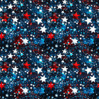 Patriotic Confetti and Glitter Pattern 10 Minky Fabric