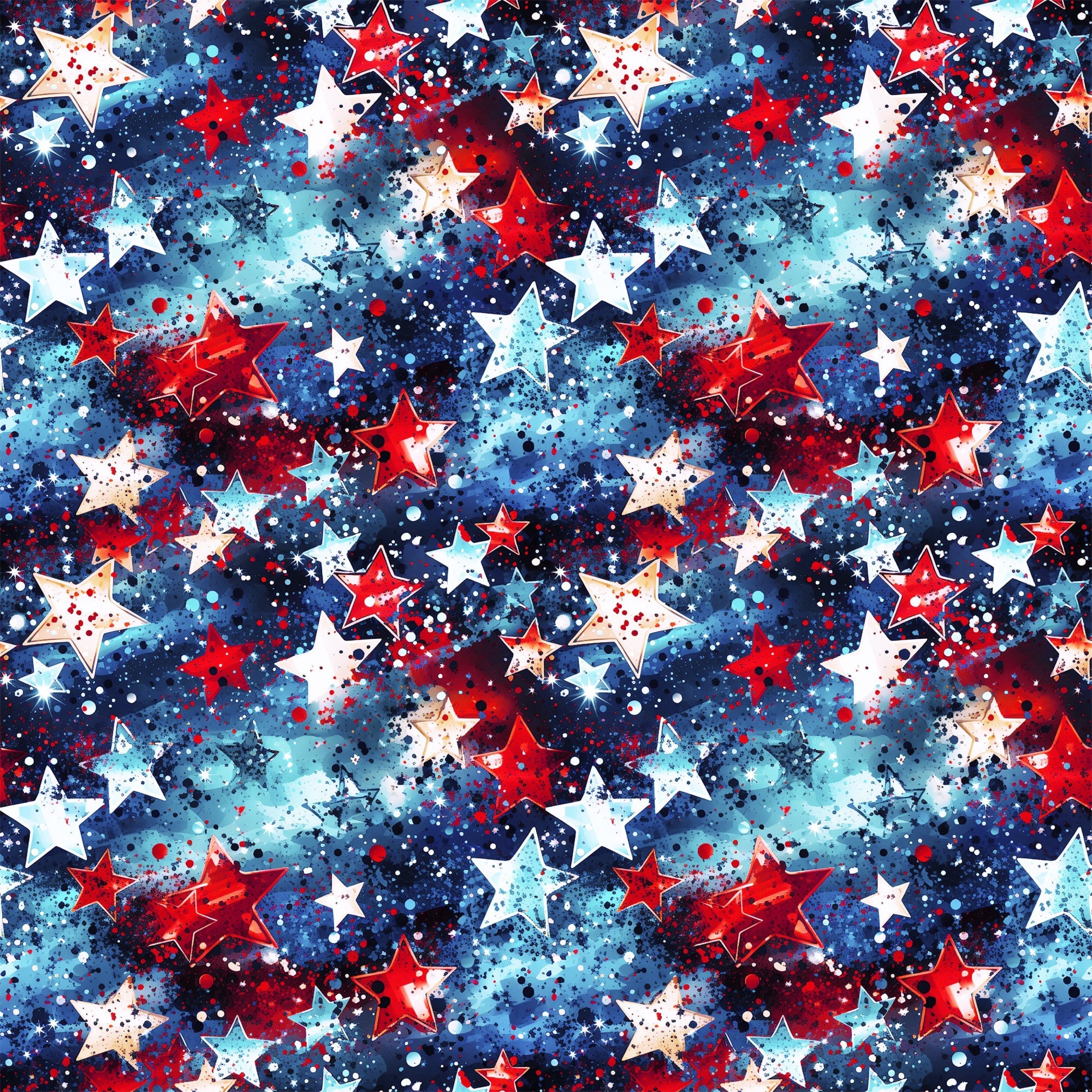 Patriotic Confetti and Glitter Pattern 11 Minky Fabric
