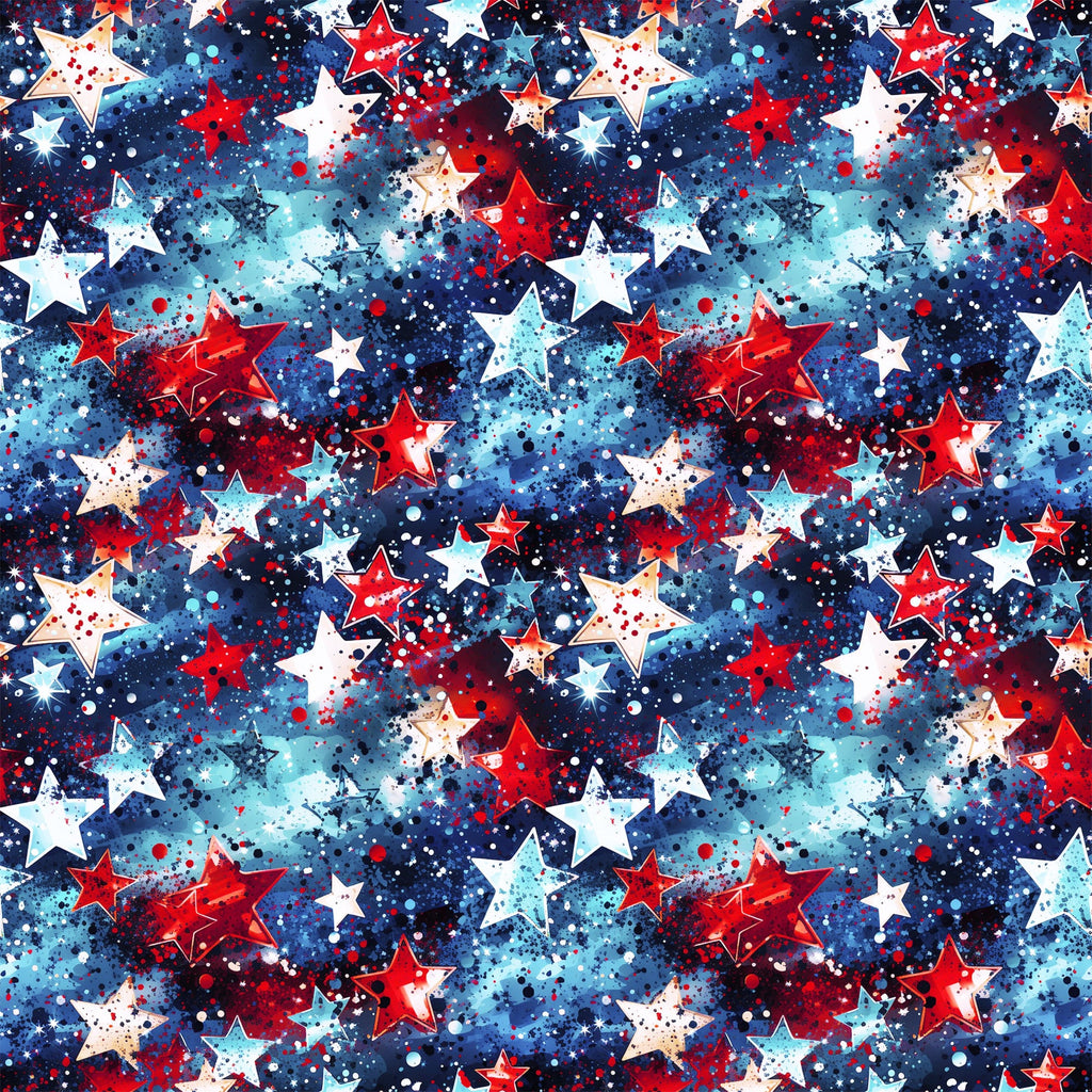 Patriotic Confetti and Glitter Pattern 11 Minky Fabric