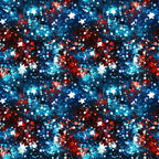 Patriotic Confetti and Glitter Pattern 12 Minky Fabric