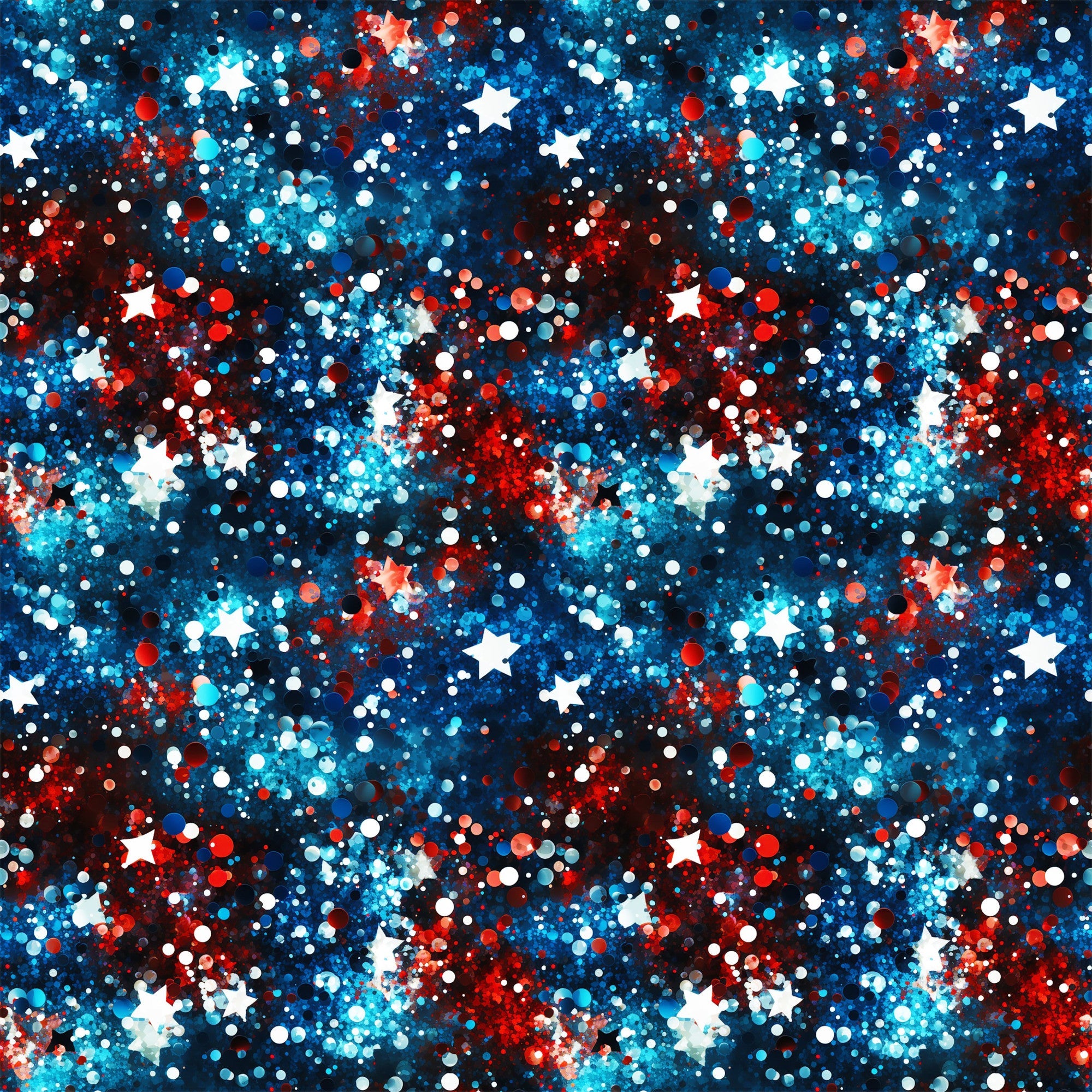 Patriotic Confetti and Glitter Pattern 12 Minky Fabric