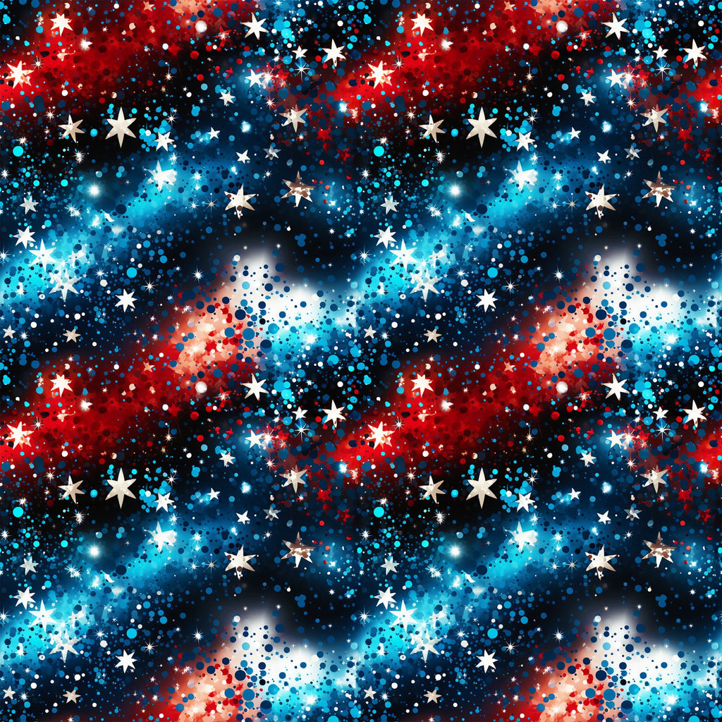 Patriotic Confetti and Glitter Pattern 1 Minky Fabric