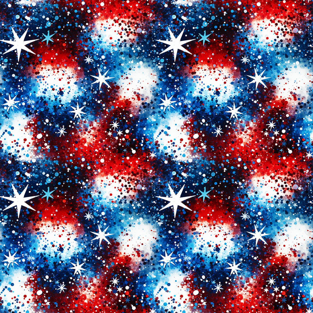 Patriotic Confetti and Glitter Pattern 2 Minky Fabric
