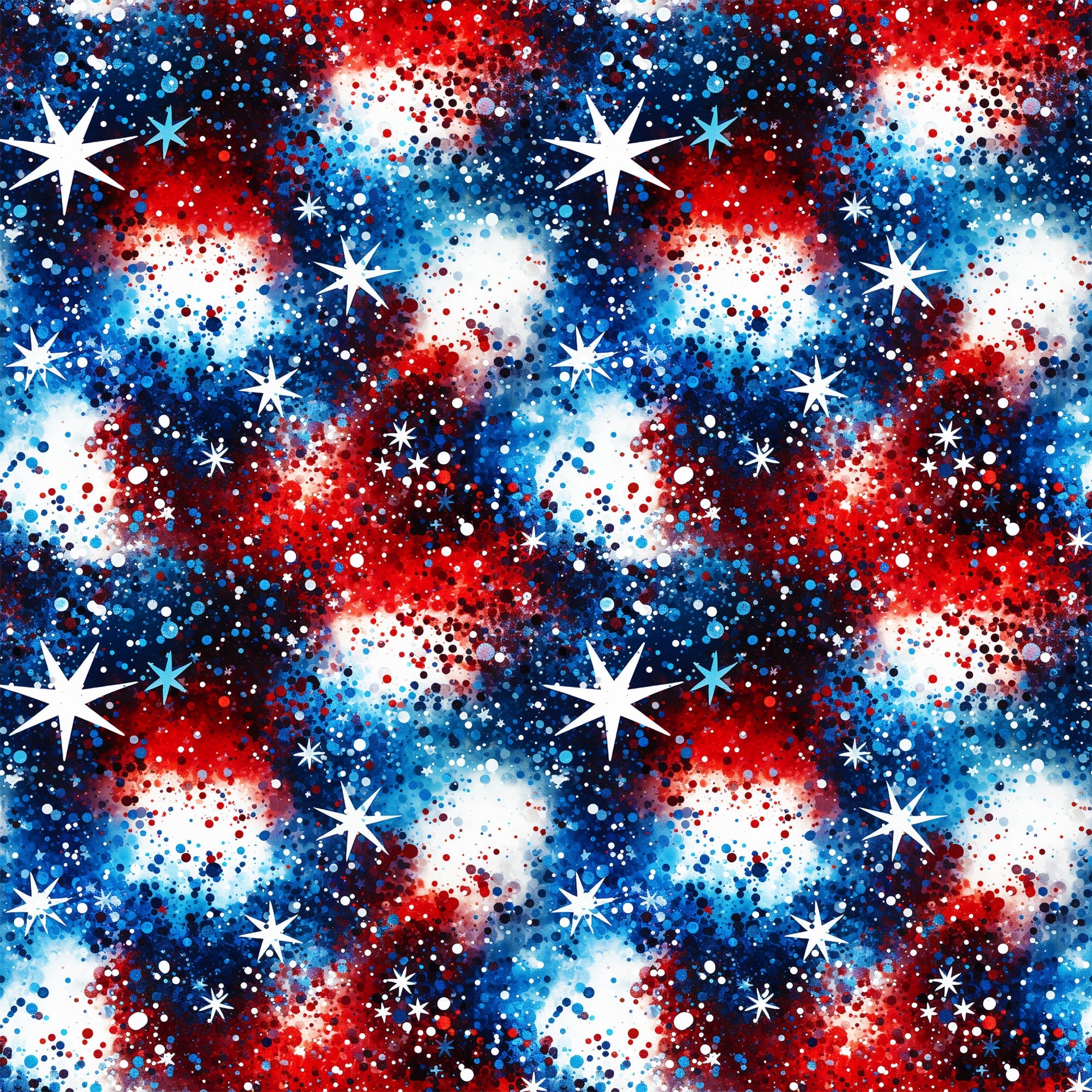 Patriotic Confetti and Glitter Pattern 2 Minky Fabric