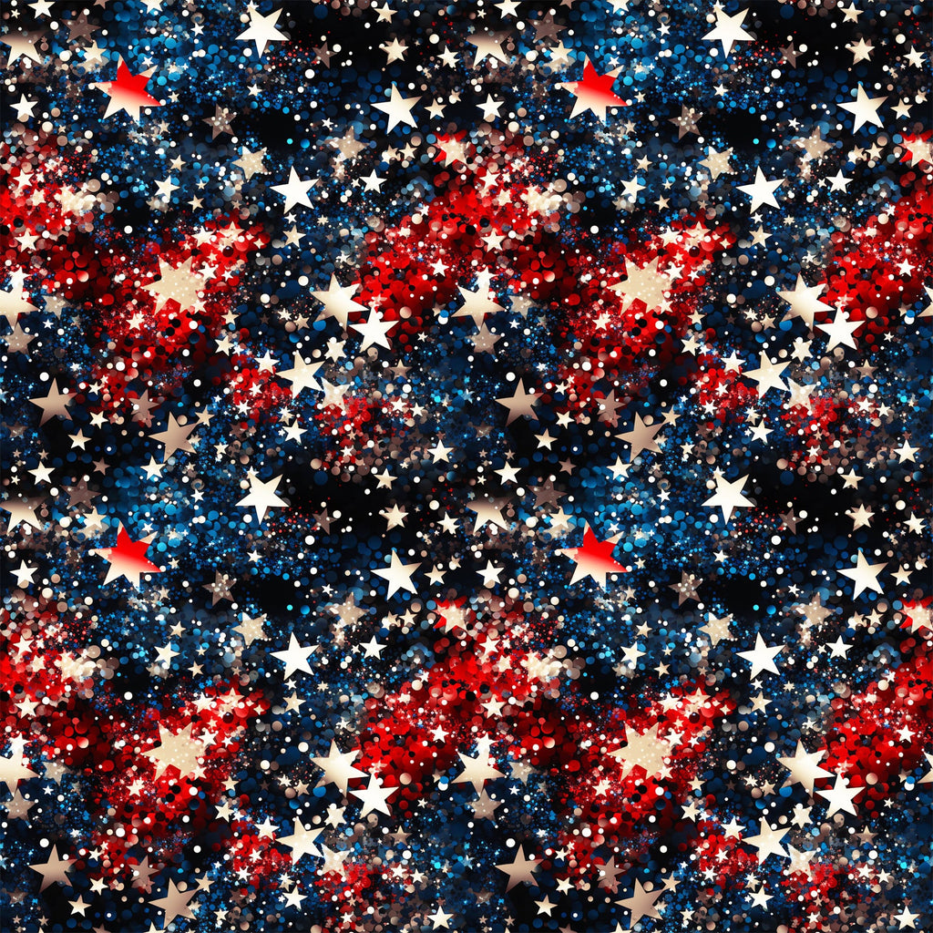 Patriotic Confetti and Glitter Pattern 3 Minky Fabric