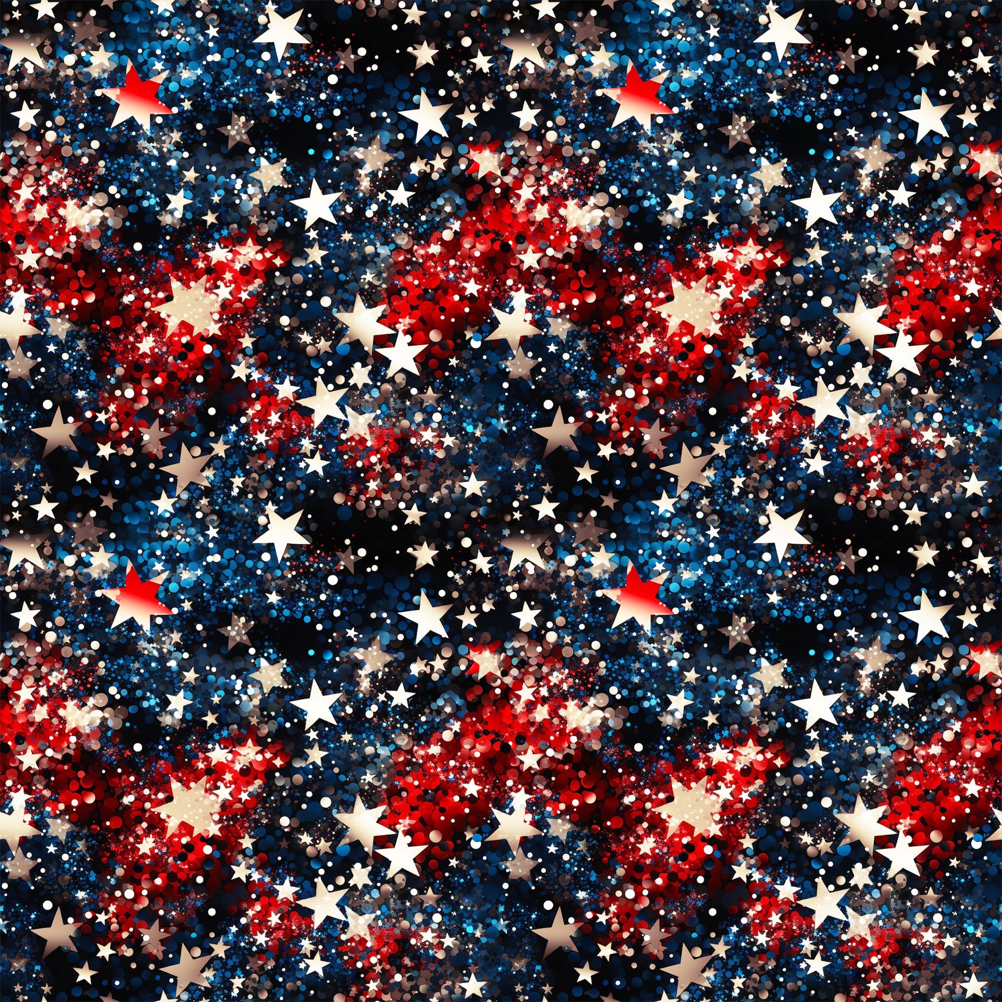 Patriotic Confetti and Glitter Pattern 3 Minky Fabric
