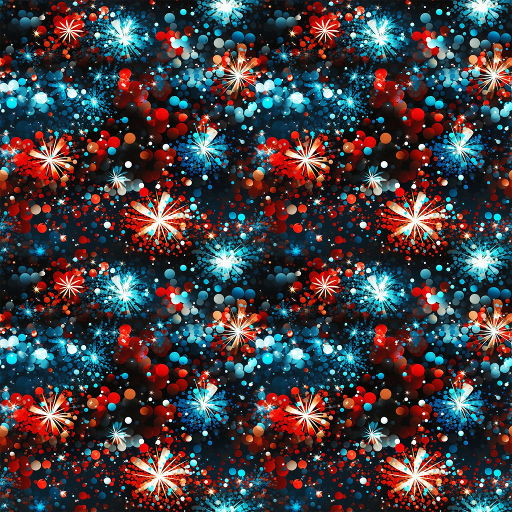 Patriotic Confetti and Glitter Pattern 4 Minky Fabric