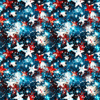 Patriotic Confetti and Glitter Pattern 5 Minky Fabric