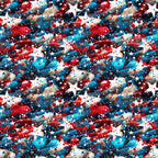 Patriotic Confetti and Glitter Pattern 6 Minky Fabric