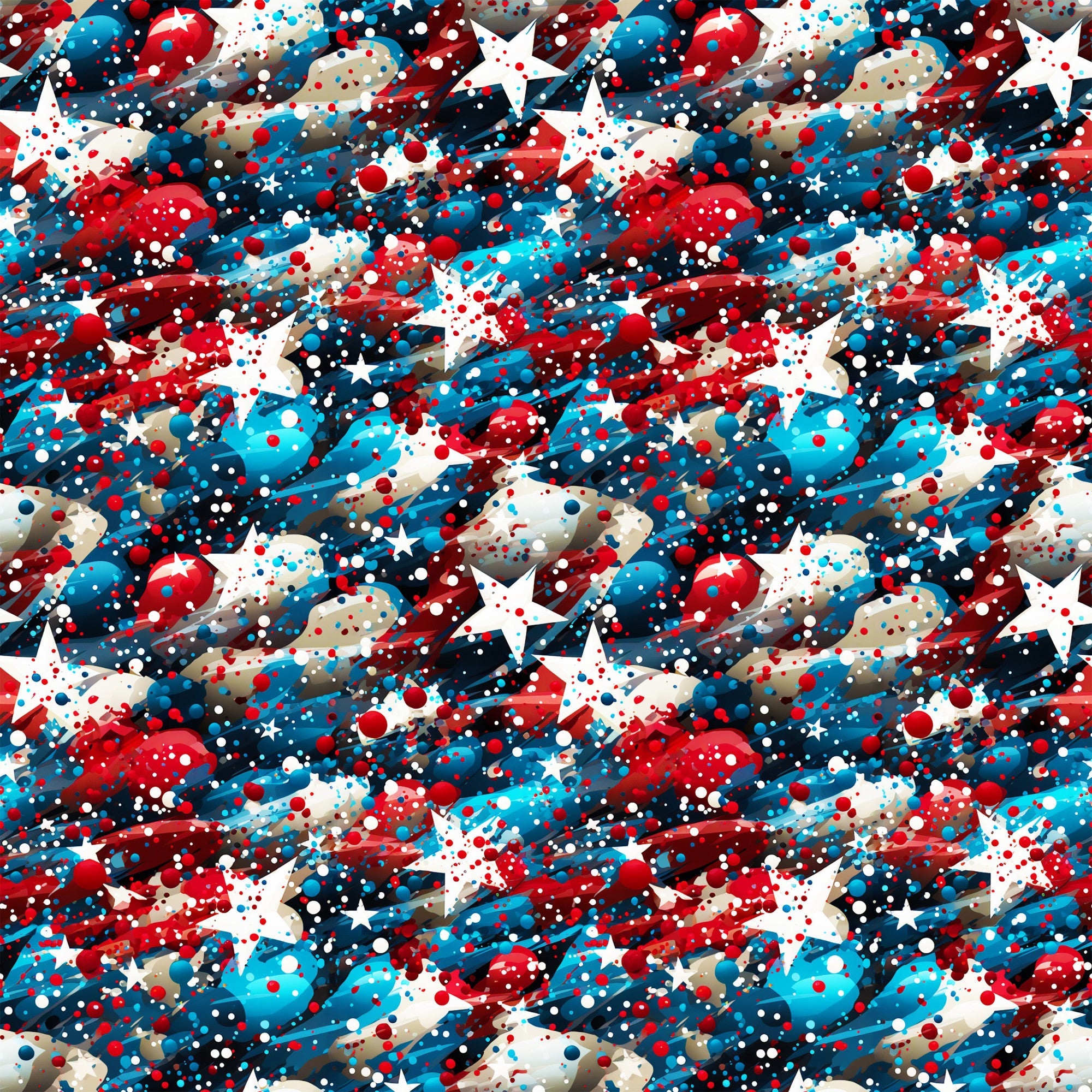Patriotic Confetti and Glitter Pattern 6 Minky Fabric
