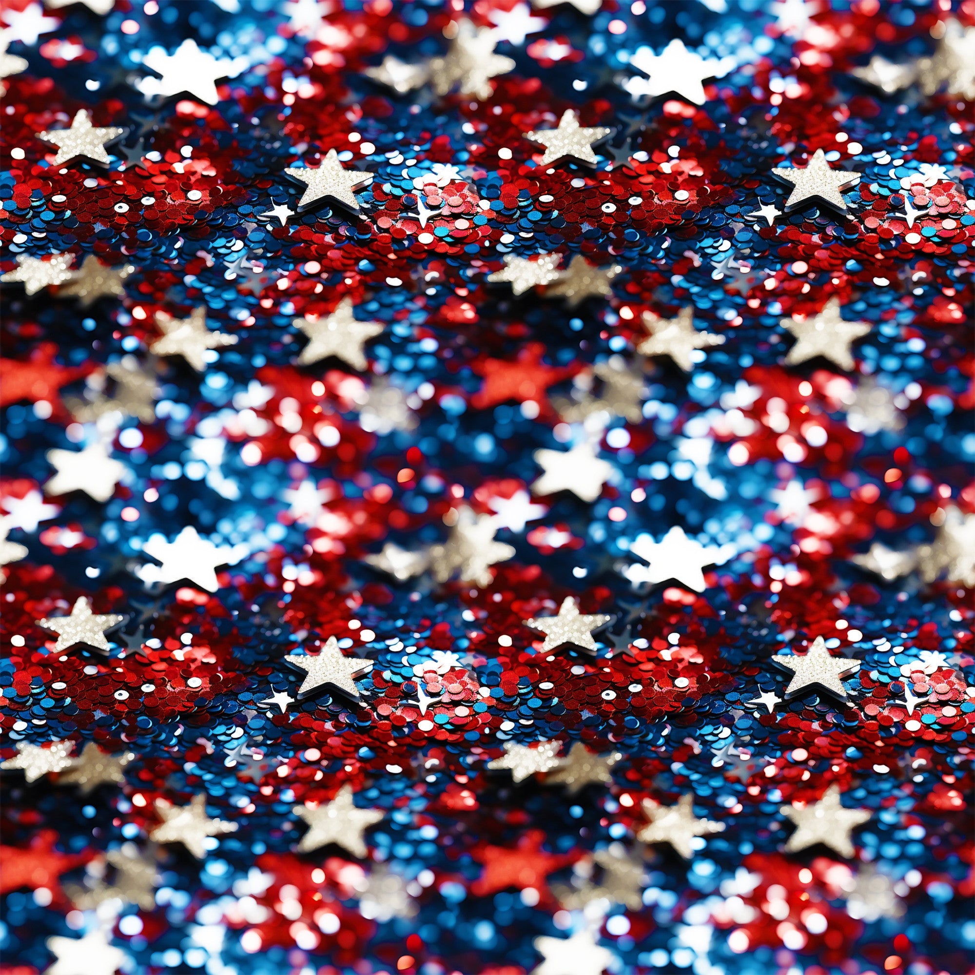 Patriotic Confetti and Glitter Pattern 7 Minky Fabric