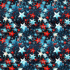 Patriotic Confetti and Glitter Pattern 8 Minky Fabric