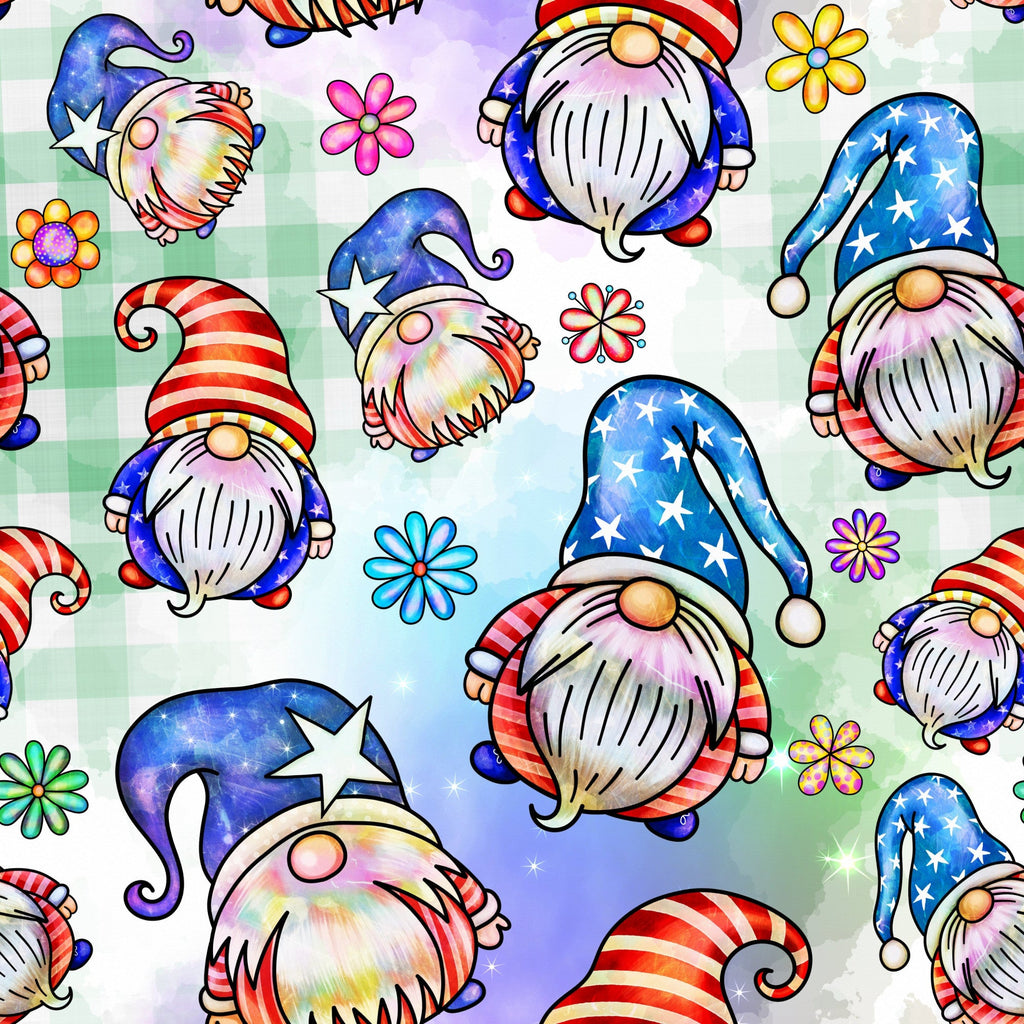 Patriotic Gnomes Pattern 10 Minky Fabric