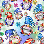 Patriotic Gnomes Pattern 10 Minky Fabric