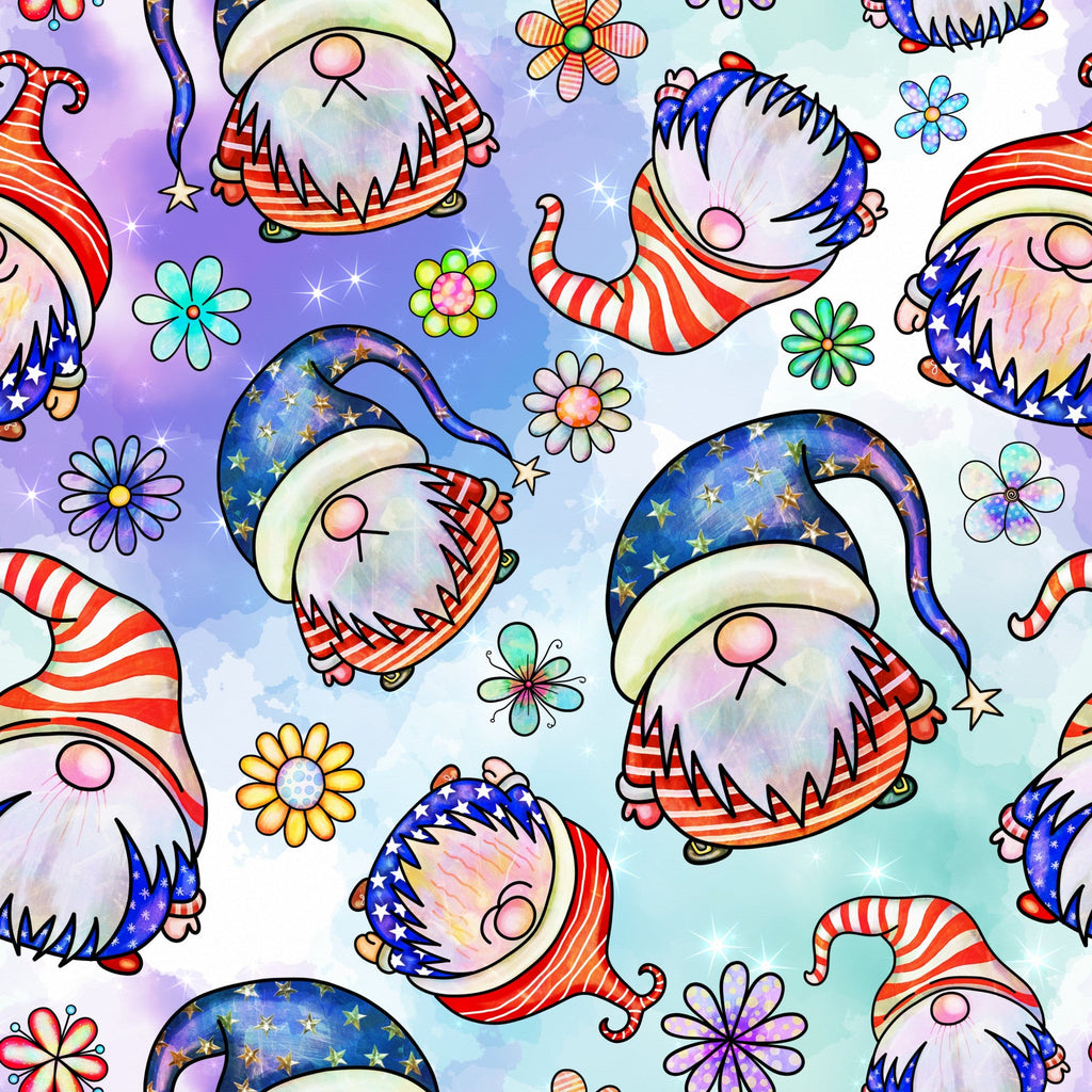 Patriotic Gnomes Pattern 11 Minky Fabric