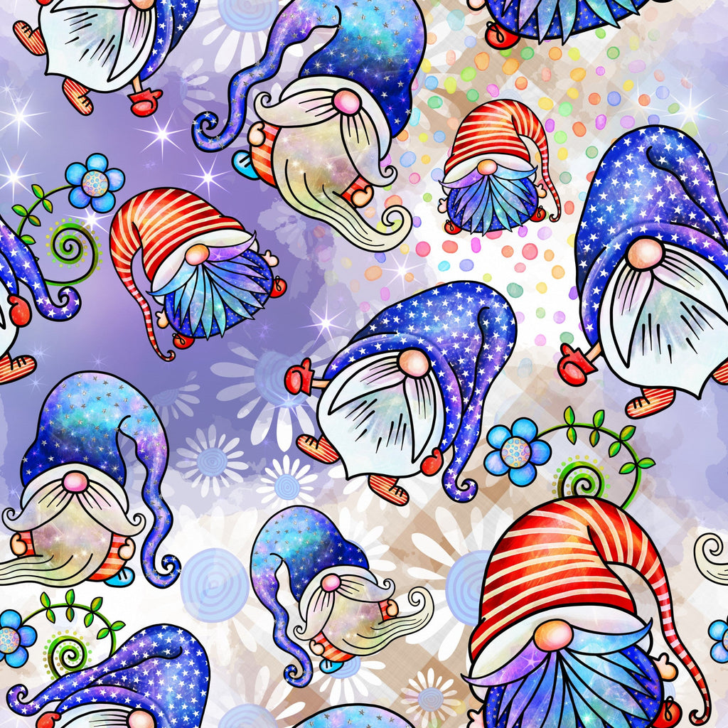 Patriotic Gnomes Pattern 12 Minky Fabric