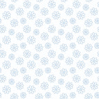 Light blue, simple floral pattern with evenly spaced, minimalist flower outlines on a white background.