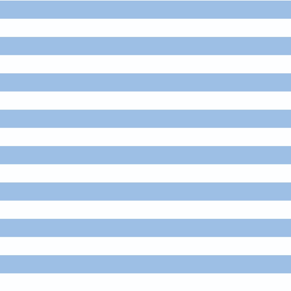 A pattern of evenly spaced horizontal blue and white stripes fills the image.