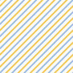 Diagonal stripes in blue, yellow, and white create a repeating pattern across the image.