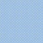 Light blue background with a pattern of small white polka dots evenly spaced across the image.