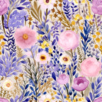 Lavender Meadow Pattern 10 Minky Fabric