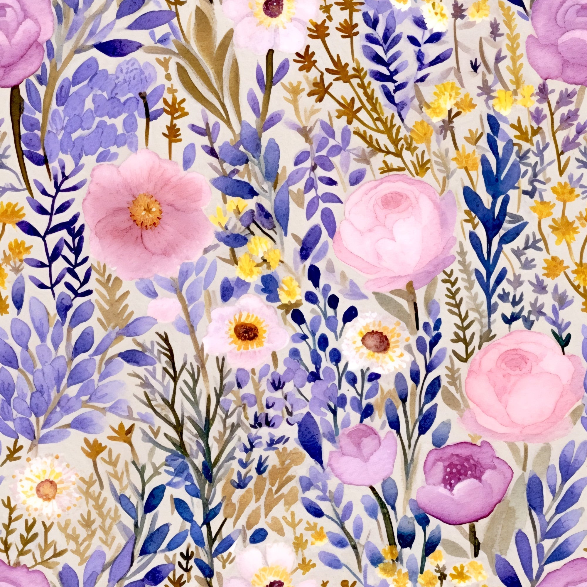 Lavender Meadow Pattern 10 Minky Fabric