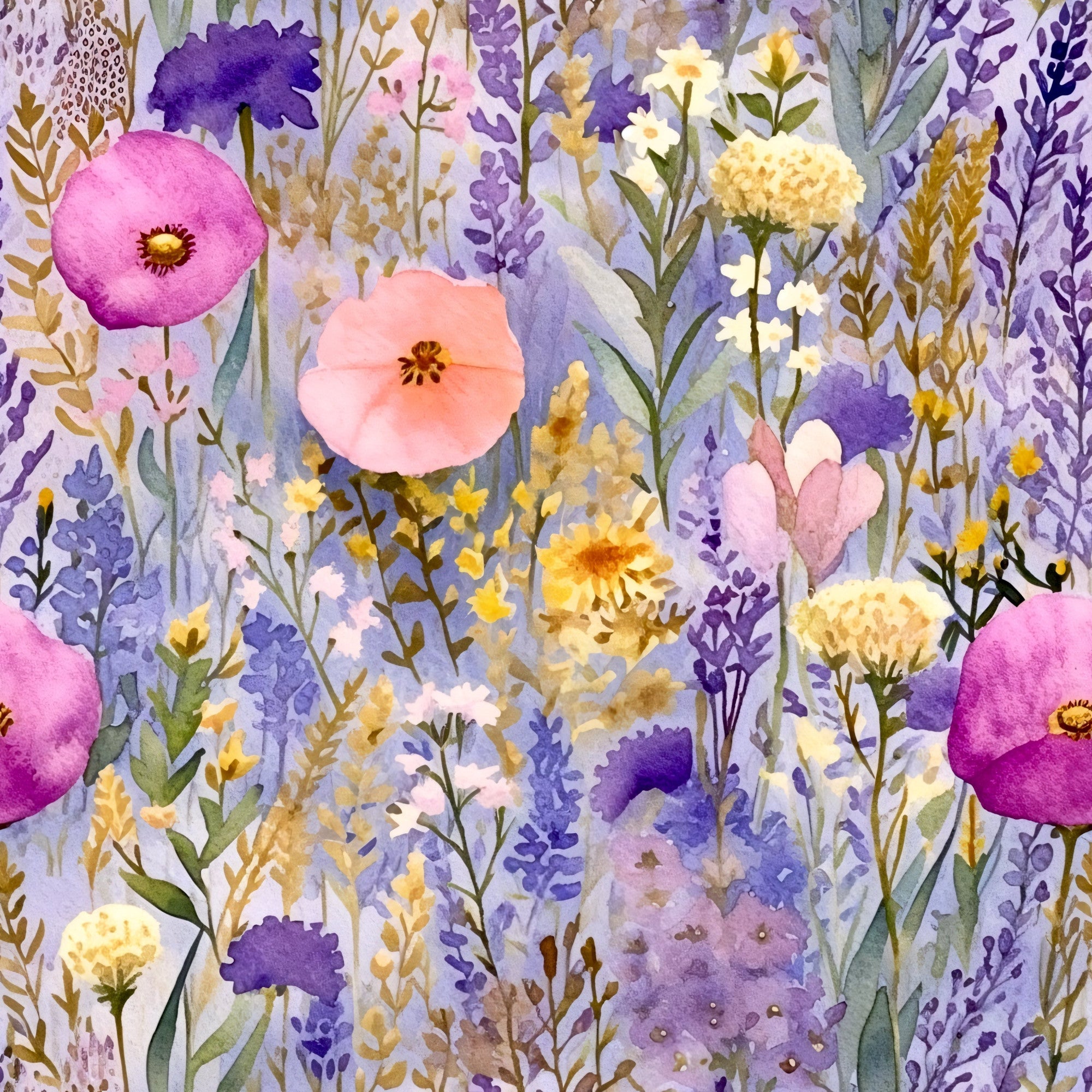 Lavender Meadow Pattern 11 Minky Fabric