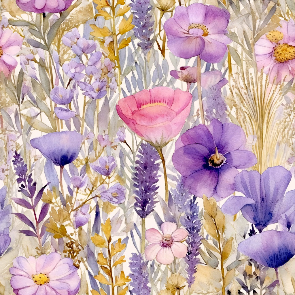 Lavender Meadow Pattern 12 Minky Fabric