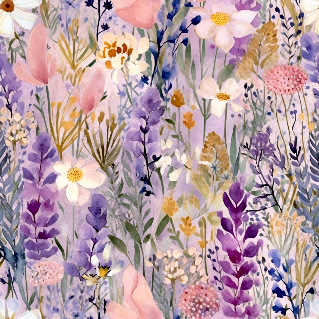 Lavender Meadow Pattern 13 Minky Fabric