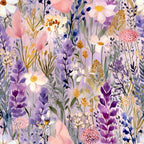 Lavender Meadow Pattern 13 Minky Fabric