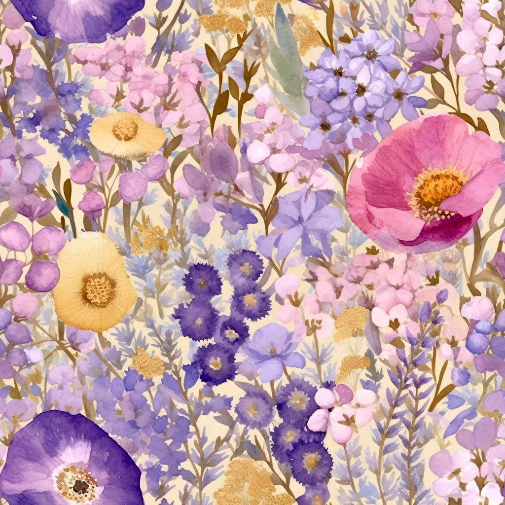 Lavender Meadow Pattern 14 Minky Fabric