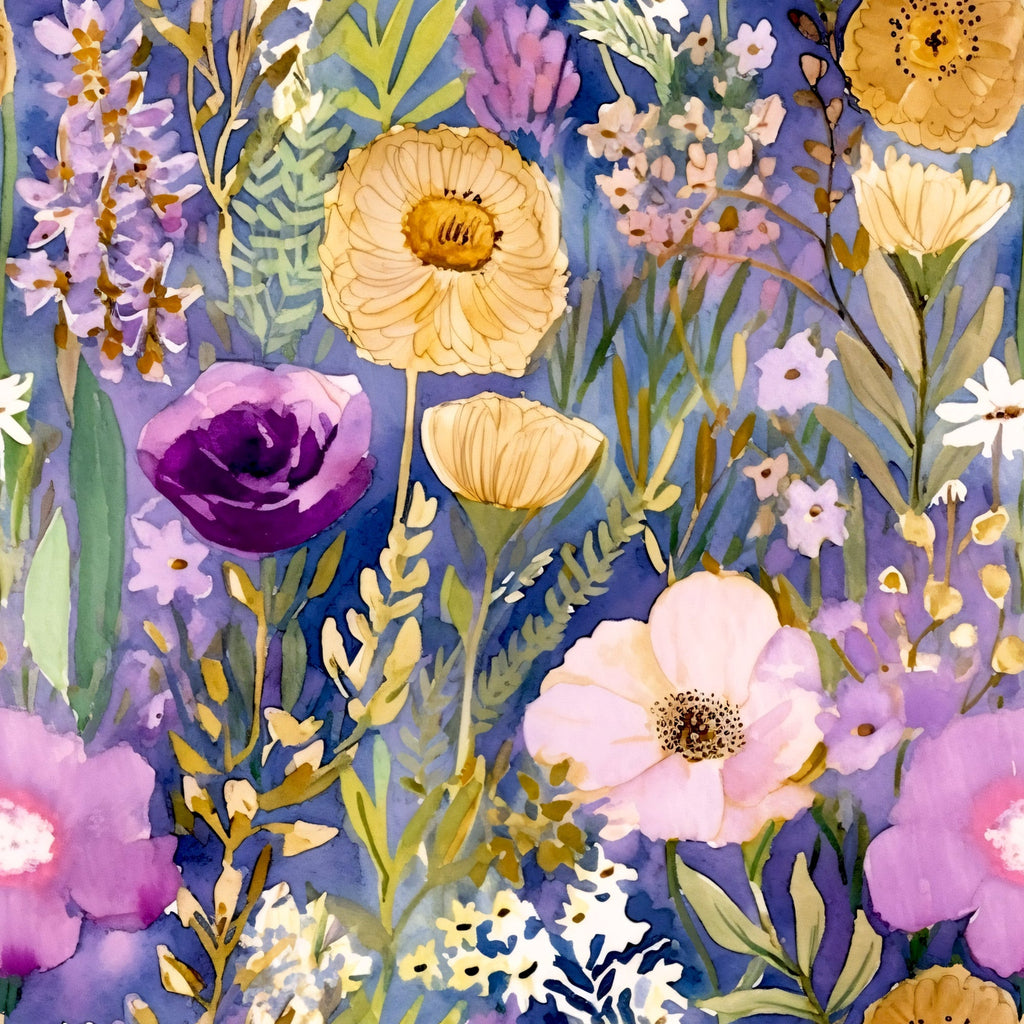 Lavender Meadow Pattern 15 Minky Fabric