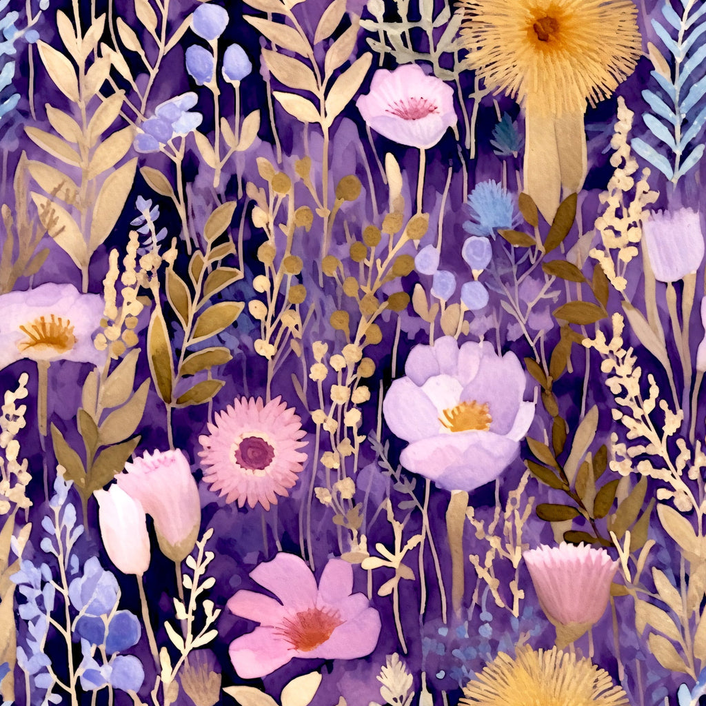 Lavender Meadow Pattern 16 Minky Fabric