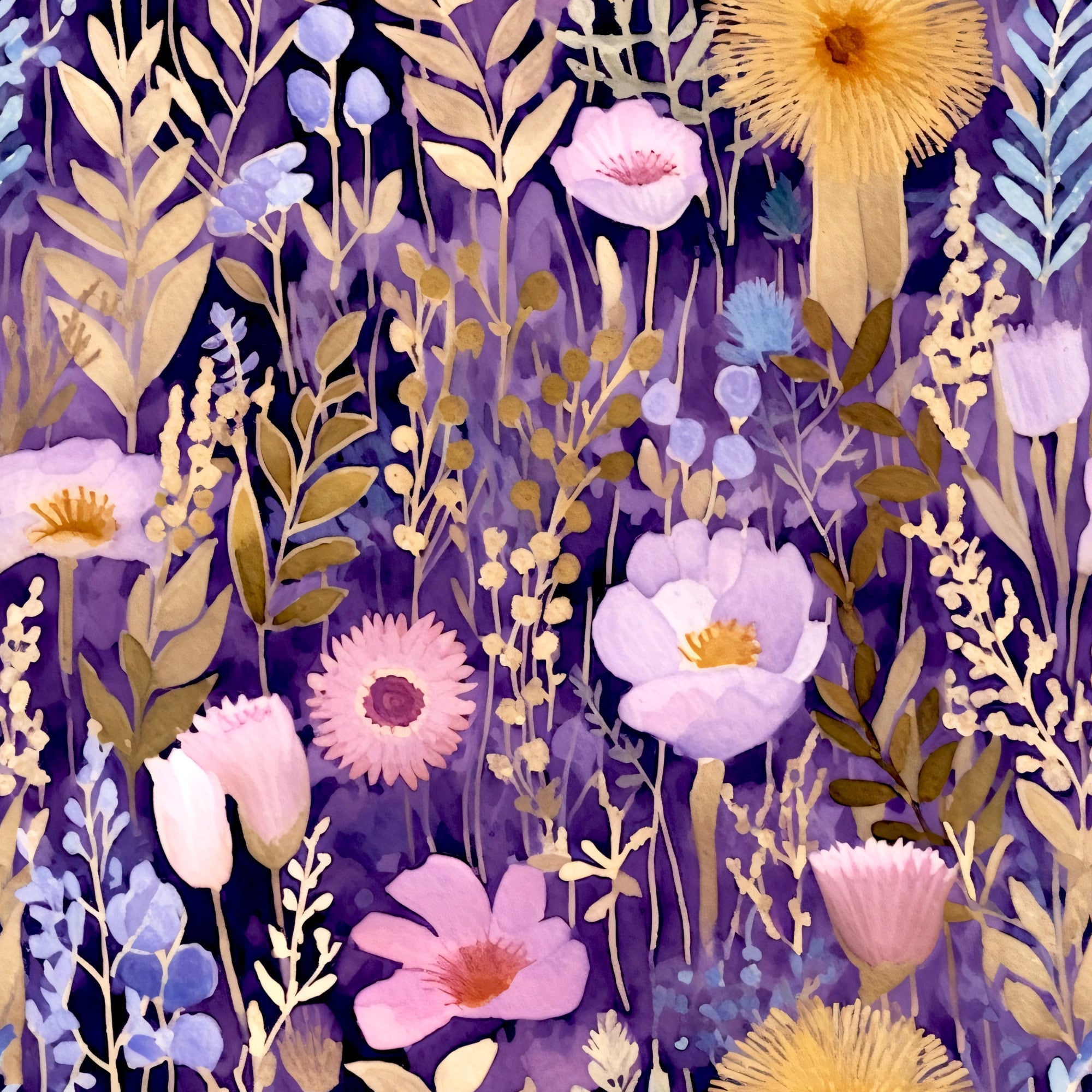 Lavender Meadow Pattern 16 Minky Fabric
