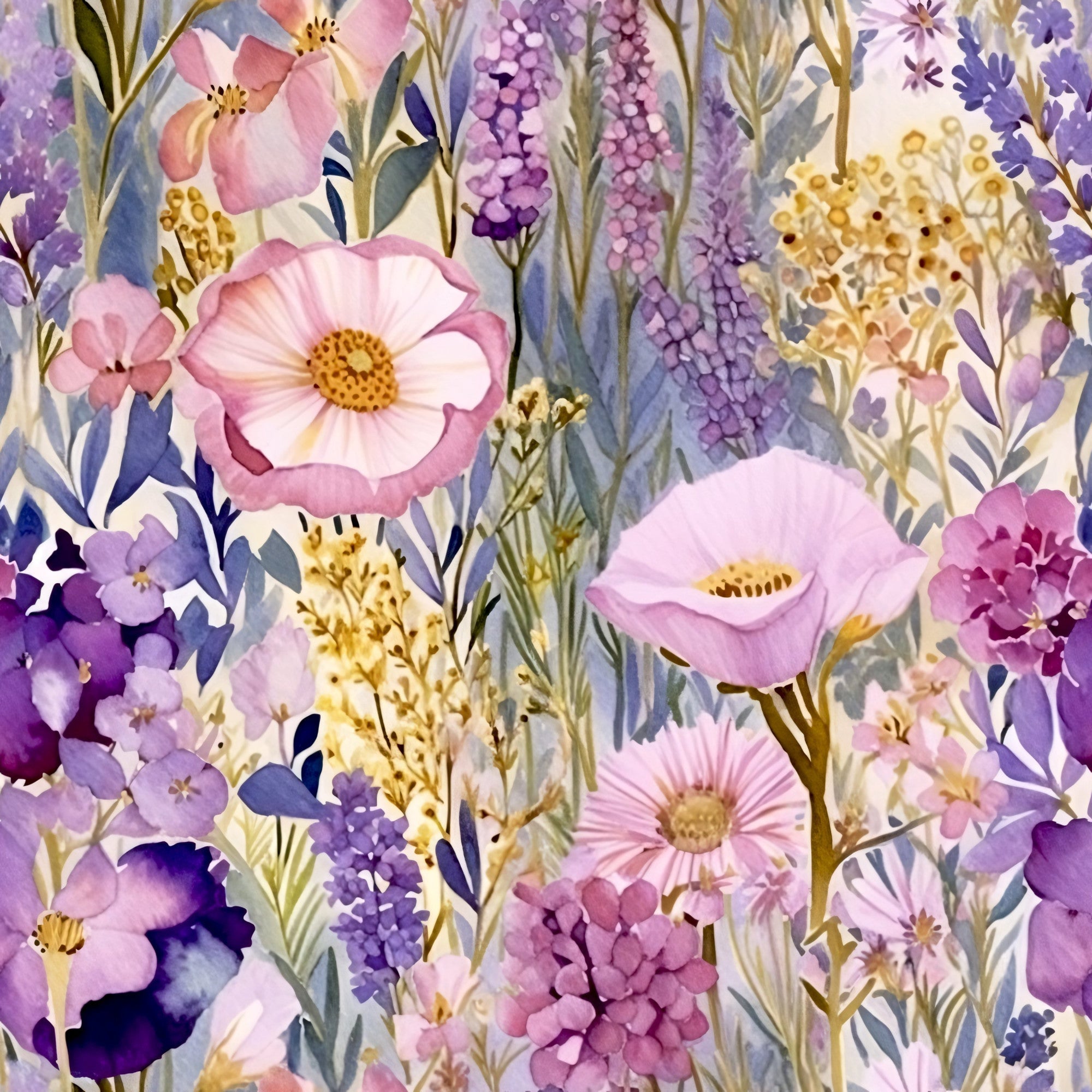 Lavender Meadow Pattern 17 Minky Fabric