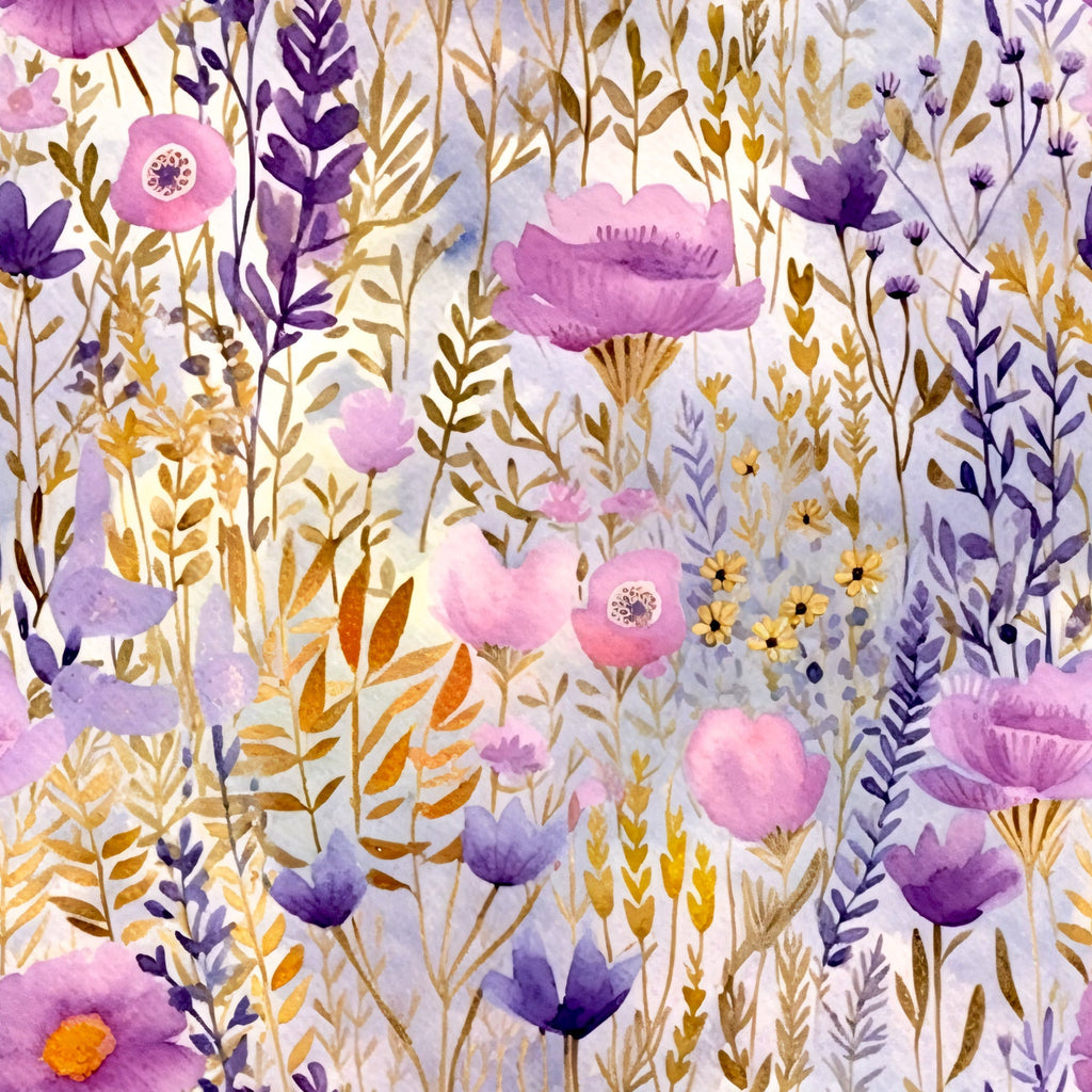Lavender Meadow Pattern 18 Minky Fabric