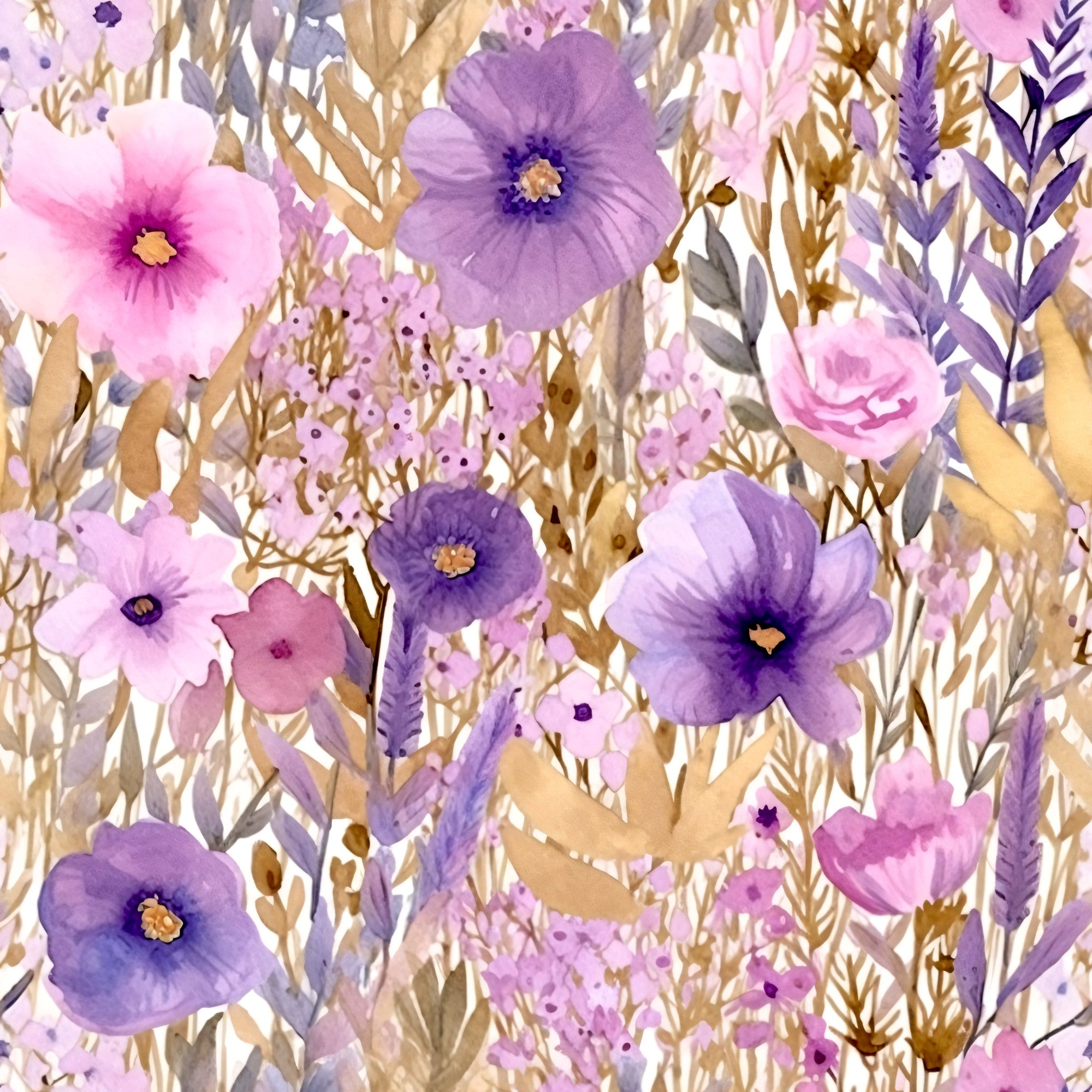 Lavender Meadow Pattern 19 Minky Fabric