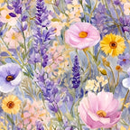 Lavender Meadow Pattern 2 Minky Fabric