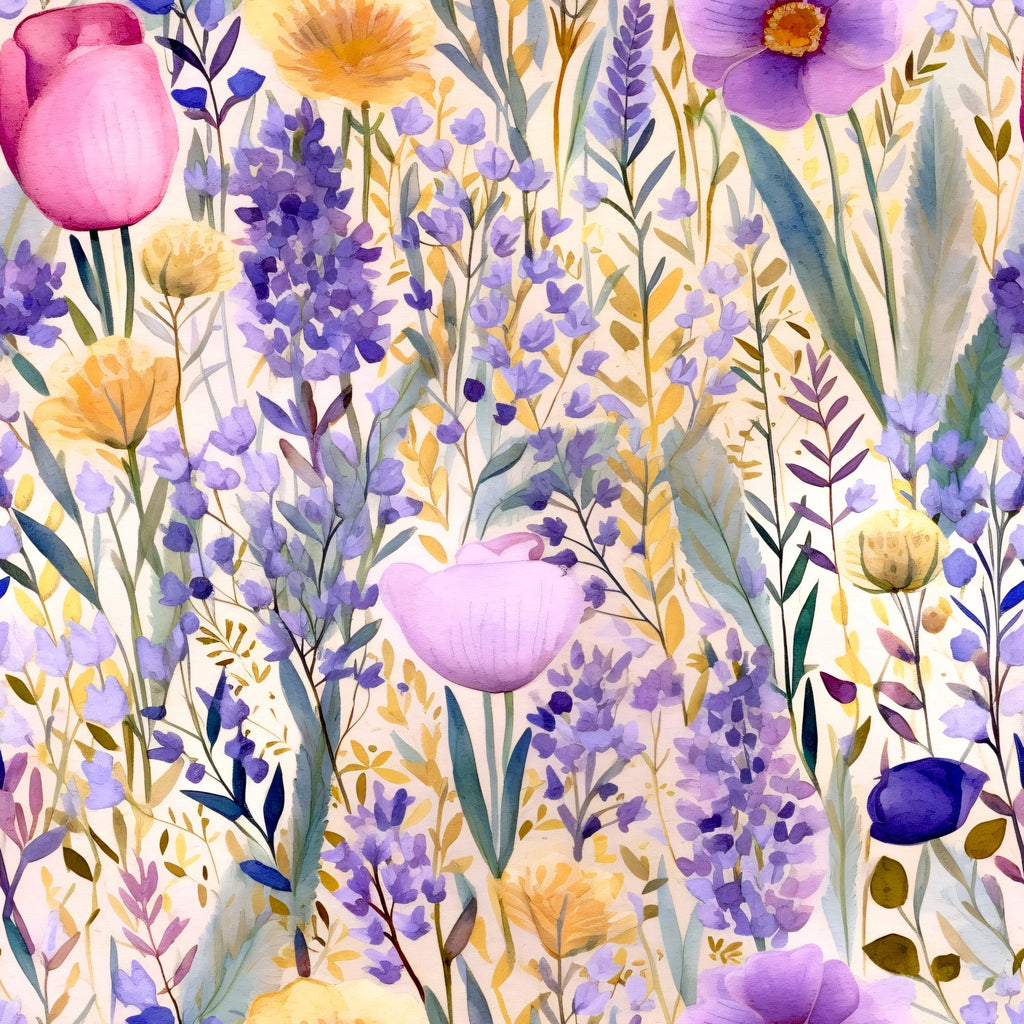 Lavender Meadow Pattern 20 Minky Fabric