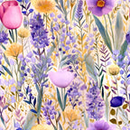 Lavender Meadow Pattern 20 Minky Fabric