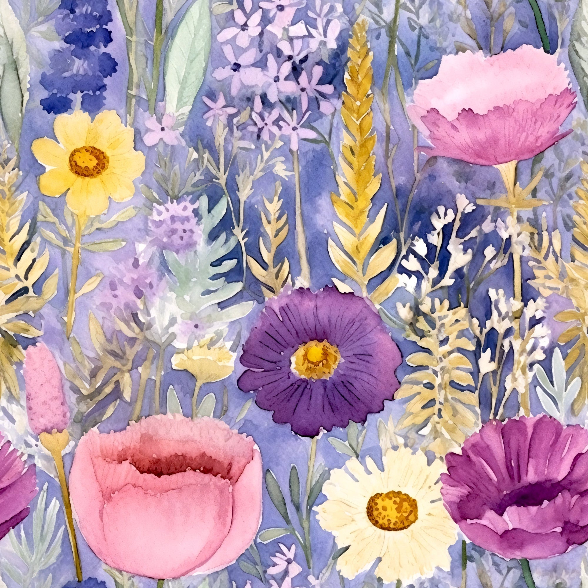 Lavender Meadow Pattern 3 Minky Fabric