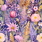 Lavender Meadow Pattern 4 Minky Fabric