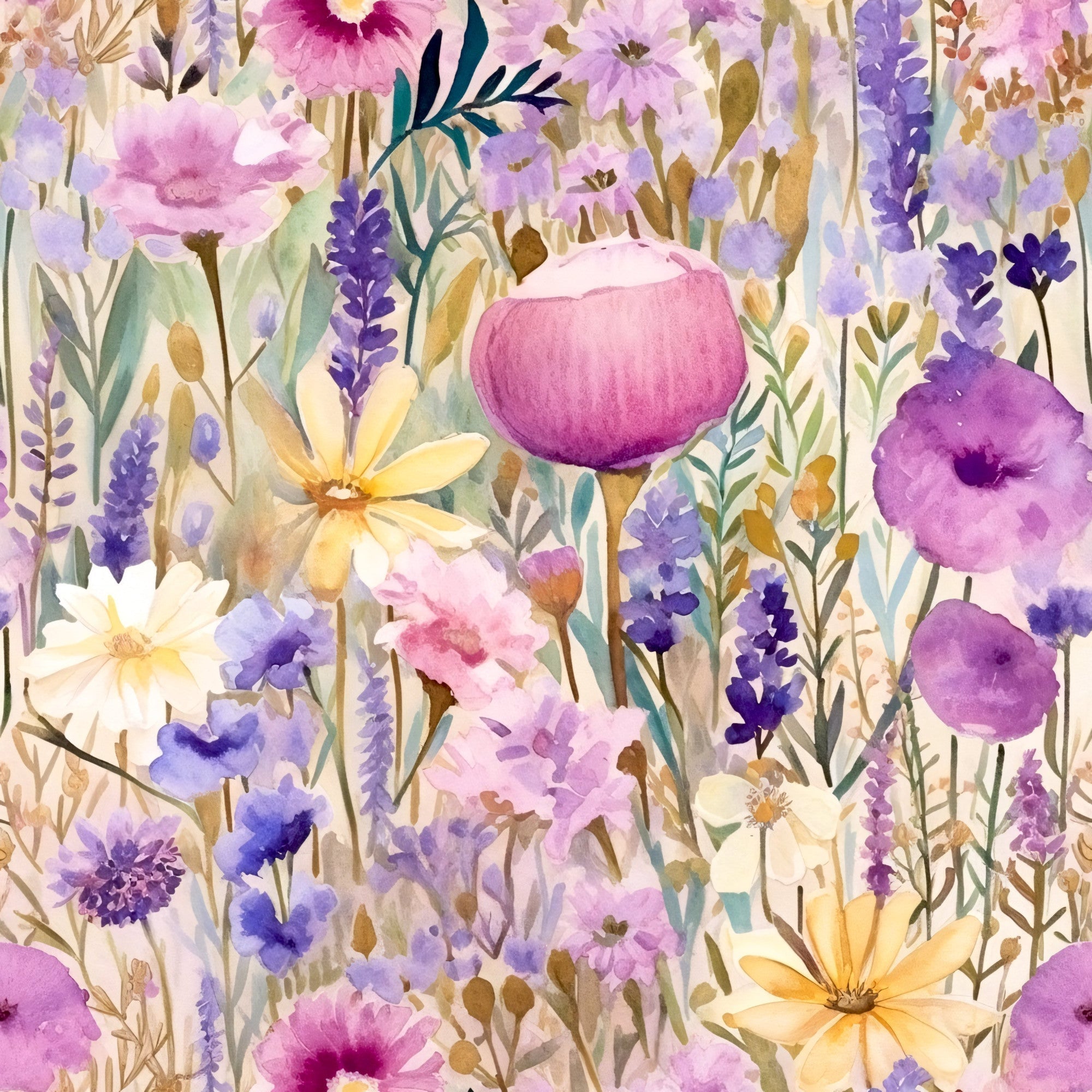 Lavender Meadow Pattern 5 Minky Fabric