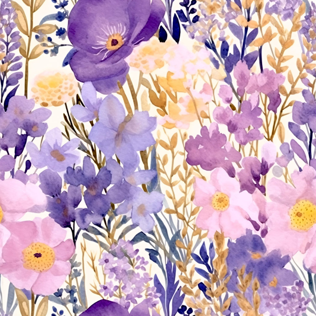 Lavender Meadow Pattern 6 Minky Fabric