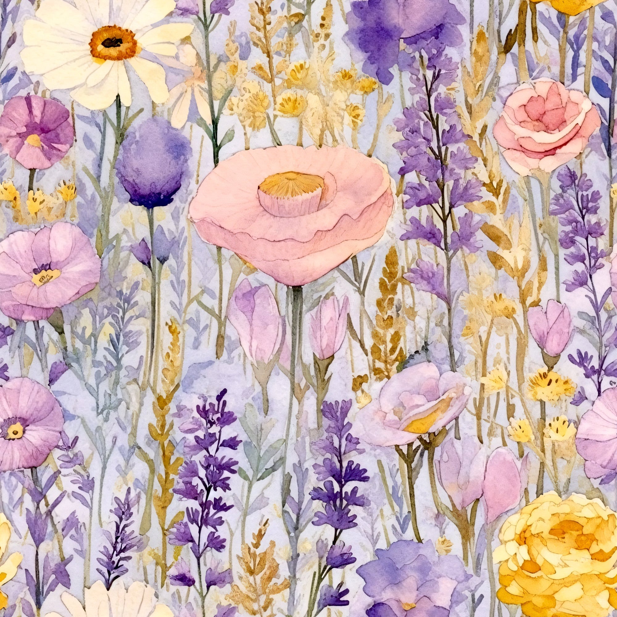Lavender Meadow Pattern 7 Minky Fabric